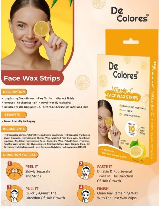 Vitamin C Face Wax Strips