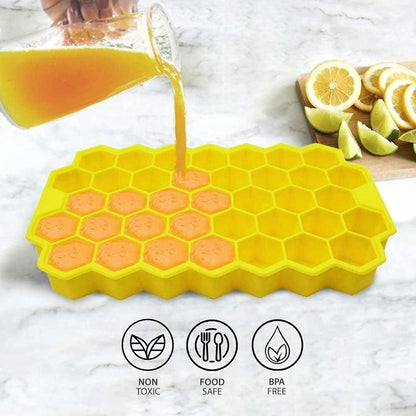 **Kitchen4U Silicone Ice Cube Tray | Flexible 37-Cube Tray for Drinks (1 Pc)** ❄️