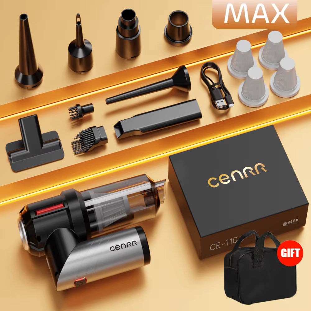 "Portable Cordless Car Vacuum Cleaner | High Power Rechargeable Mini Cleaner | Air Blower for Car & Home"