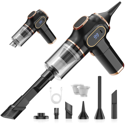 "Portable Cordless Car Vacuum Cleaner | High Power Rechargeable Mini Cleaner | Air Blower for Car & Home"