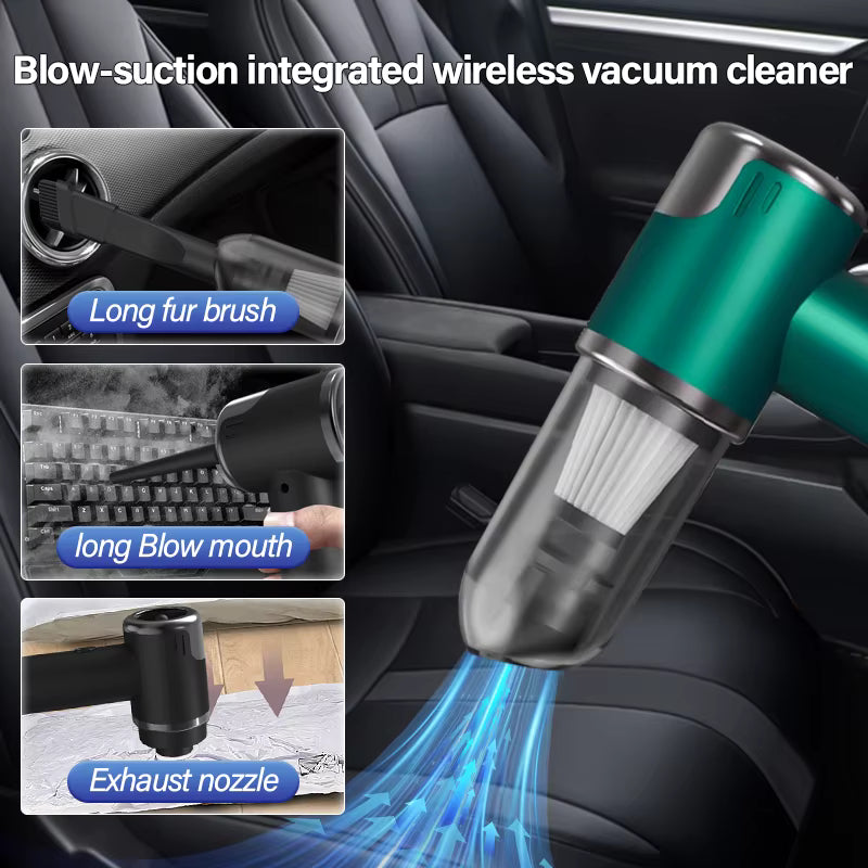 "Portable Cordless Car Vacuum Cleaner | High Power Rechargeable Mini Cleaner | Air Blower for Car & Home"