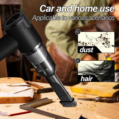 "Portable Cordless Car Vacuum Cleaner | High Power Rechargeable Mini Cleaner | Air Blower for Car & Home"