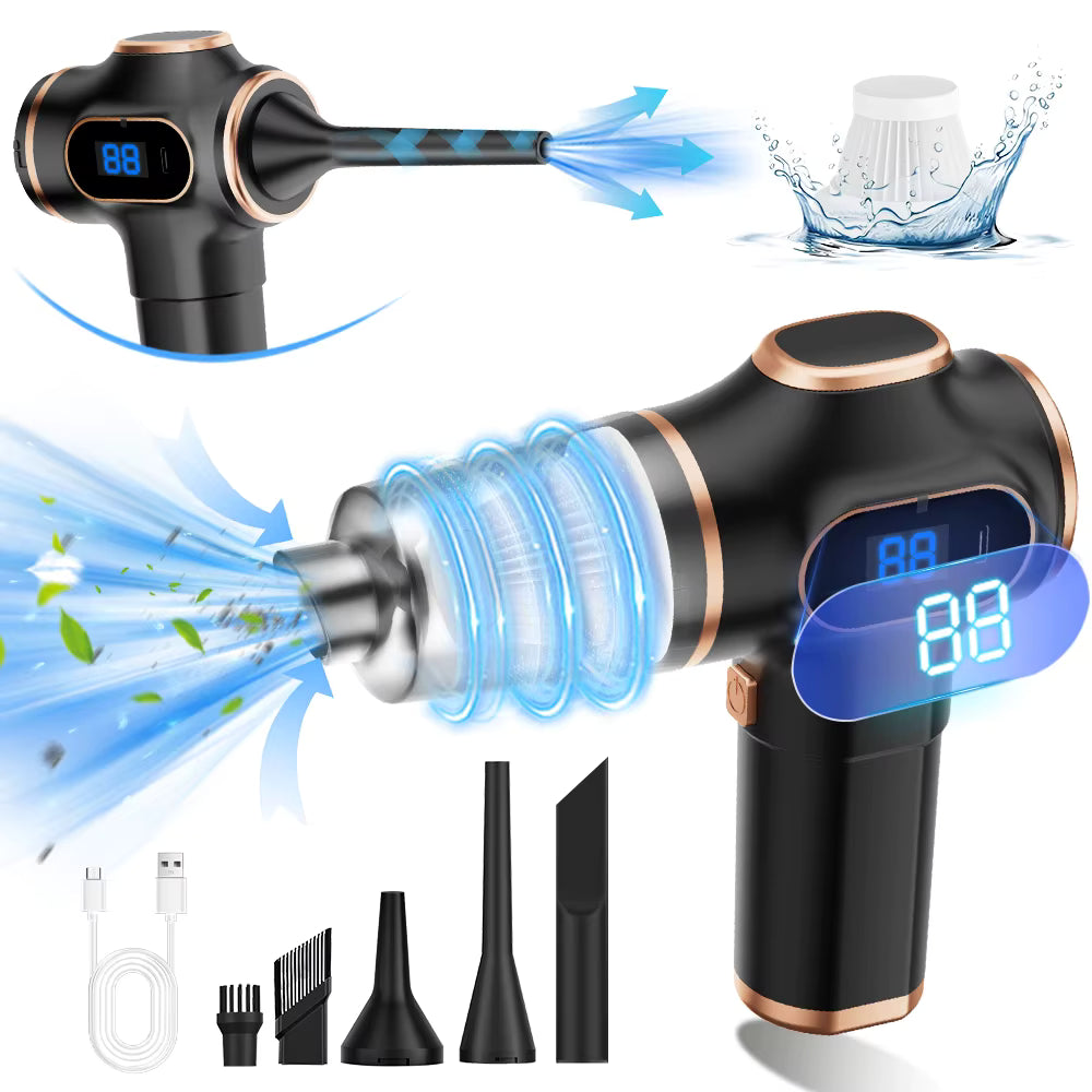 "Portable Cordless Car Vacuum Cleaner | High Power Rechargeable Mini Cleaner | Air Blower for Car & Home"